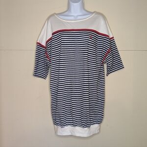 VTG Saks Fifth Avenue Oversized Tee Patriotic Red, White, and Blue